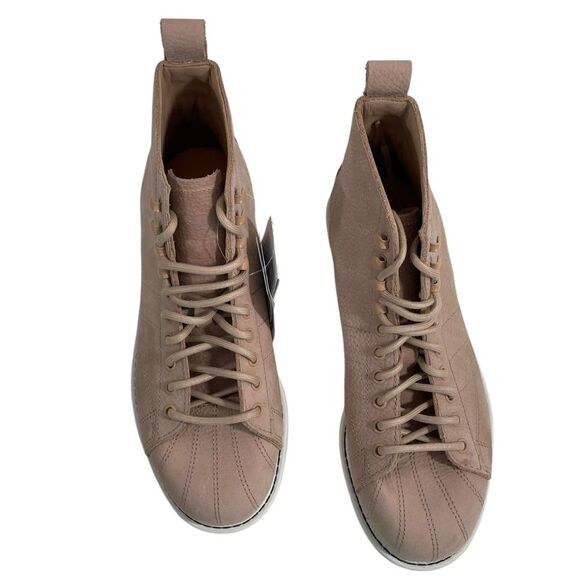 NWT Adidas Super Star Pink Boots Women’s Size 7‎ High Top Leather B37816 Shoes - Picture 1 of 12